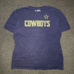 Dallas cowboys navy camo spell out graphic nfl shirt size 2xl